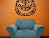 Pumpkin, Bats, Spiders, Halloween - Decal, Vinyl, Sticker, Wall, Home, Holiday, Kid's Decor