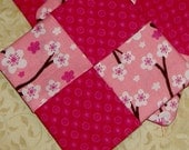 Pretty in Pinks Patchwork Fabric Coaster Set of 4
