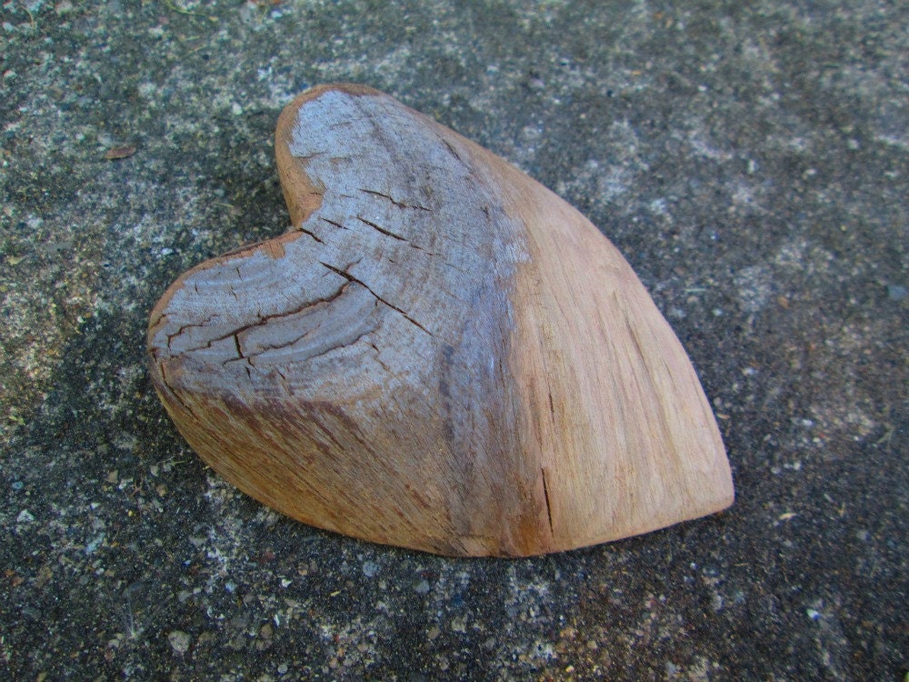 Knotted Driftwood Heart Shape Cut Out Original One of a Kind Wood Heart