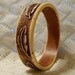 Vintage Carved Brown and Tan Bangle Bracelet