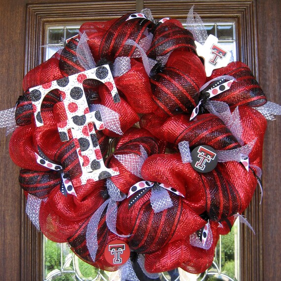 Deco Mesh TEXAS TECH WREATH