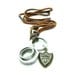 Brown Real Leather and Love Ring Cross alloy pendant adjustable necklace mens necklace unisex necklace cool necklace B113