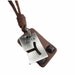 Aries Brown Real Leather and alloy pendant adjustable necklace mens necklace unisex necklace cool necklace B151