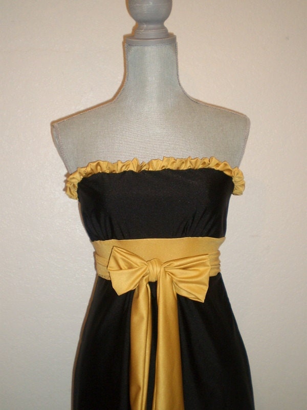 Gameday dress for New Orleans Saint girls to Tailgate in YourTrue Colors Black and Gold