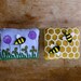 Handmade Montessori Work - Magnetic Wool Felt Bee and Honeycomb Work. Made to Order.