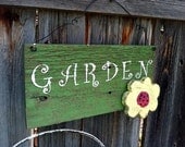 Reclaimed Wood Personalized Garden Sign
