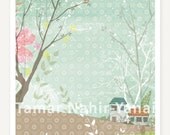 Birds Series Greeting Card - Green house
