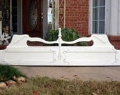 Ready to Paint KING HEADBOARD Hand Painted Color Choice - Shabby Chic Furniture - 100 Year Old OAK