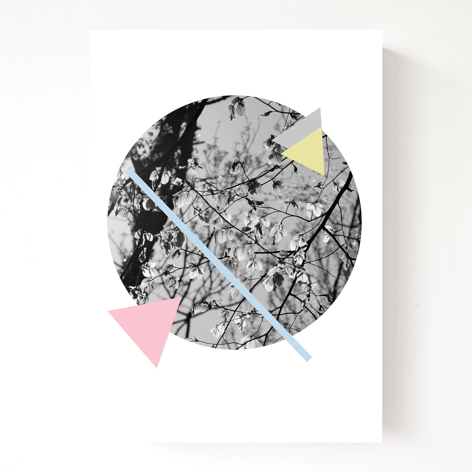 NEW  - Leaves Geometric Postcard