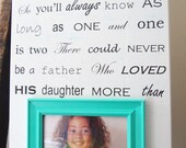 Daughter New Baby Frame  Girl 22 x 13 CUSTOM Birthday Christening Baptism Christmas Gift