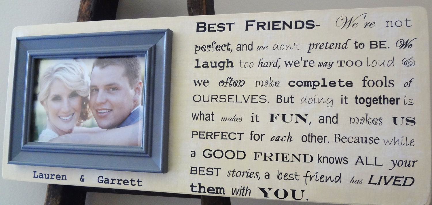 Custom 9 x 22 Picture Frame Wedding Gift Groom Bride Best Friend Birthday Anniversary