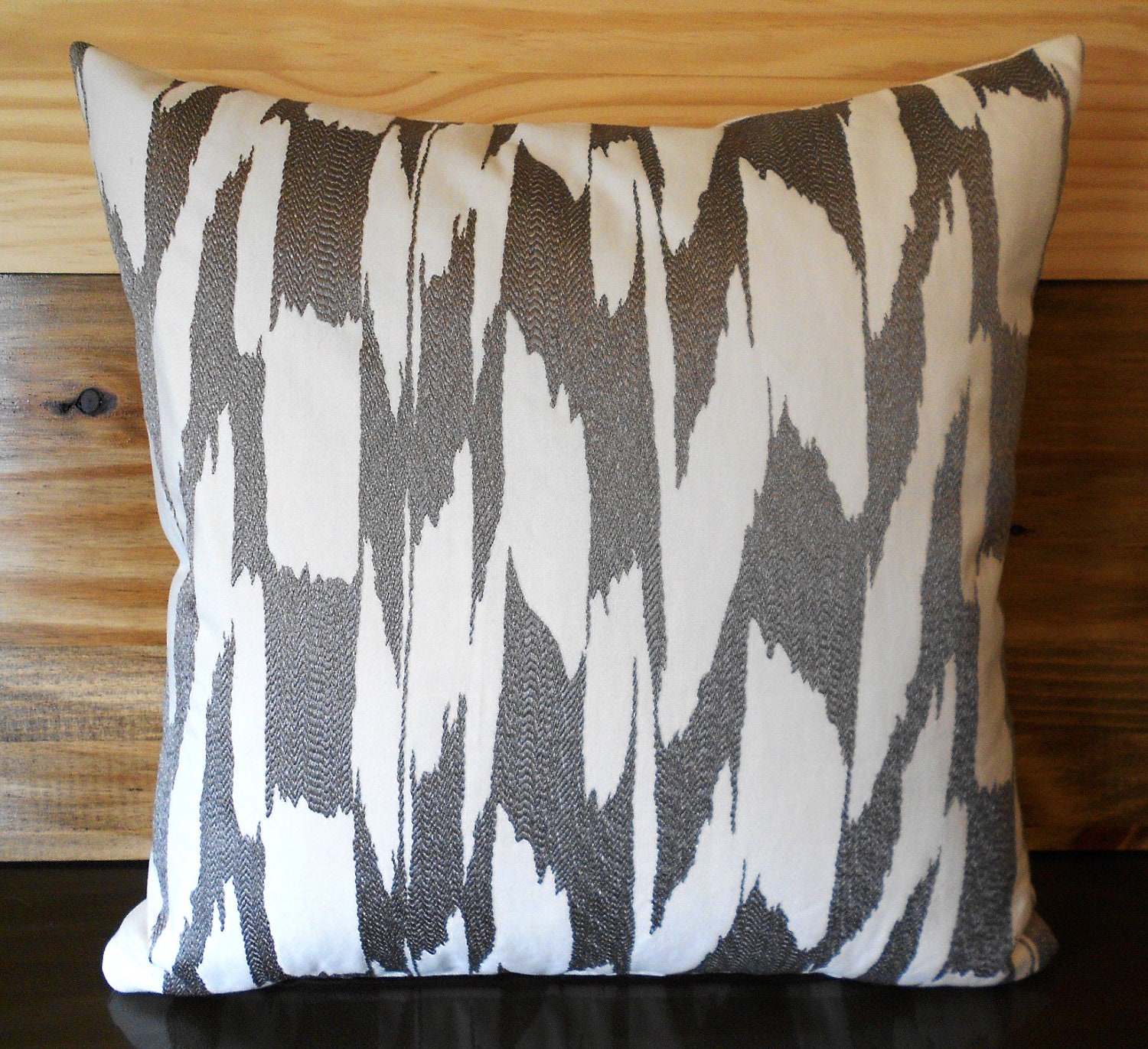 Silver modern abstract decorative throw pillow