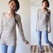 Vegan Clothing: Mocha button long sleeve ( Size M )