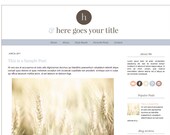 Premade Blogger Template: In The Clouds - Blue (Instant Download)