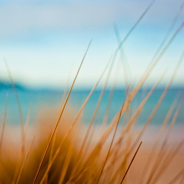 Photography beach - nautical decor Fine art photography print 5x5 - ocean Photography summer beach photograph - sand dunes teal sky blue