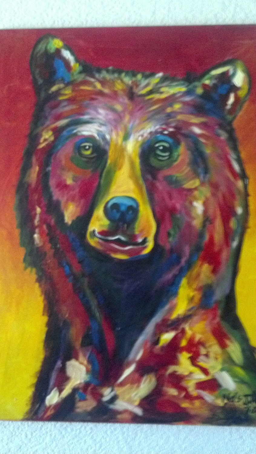 Abstract Bear Painting