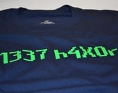 1337 h4X0r funny mens videogame tshirt console game player hacker geek t shirt geekery neon green print gift for gamer boyfriend husband