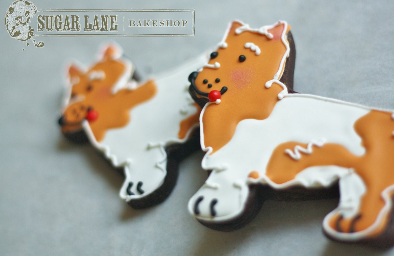 Cute Dog Decorated Sugar Cookies - Animal Edibles