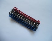Red, White, & Blue chainmail bracelet