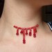Halloween Bloody Dripping Choker Necklace in Slasher Victim - Weirdly Cute Halloween Glam Jewelry
