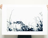 Large Canvas Print Black and White Zen Botanicals 20x30 gift for him minimalist wall art living room decor