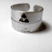 Zelda Ring, Black Triforce, Adjustable Aluminum Ring