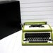Vintage Typewriter Lime Green Olivetti Underwood 315 Ward Escort 33 Manual Typewriter