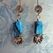 Wire Wrapped Turquoise Bronze Earrings