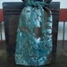 Wine Bag Sack Aqua Cut Velvet Gift Bag