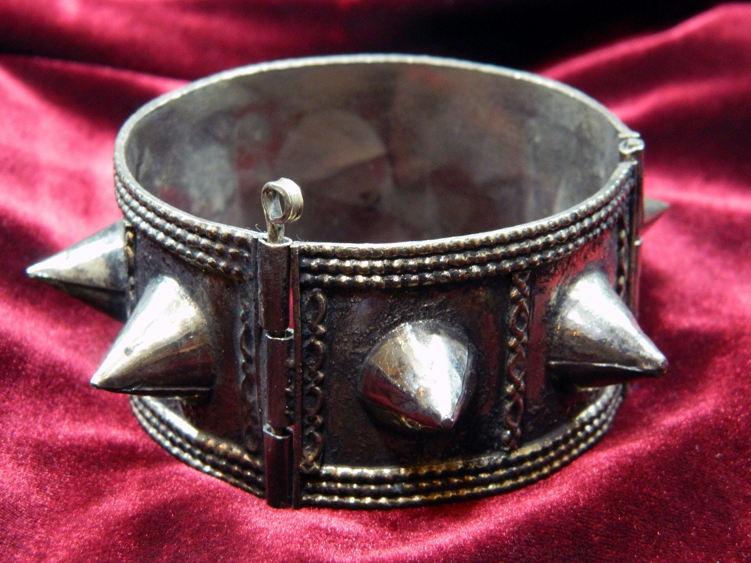 Vintage Kuchi Tribal Spike Cuff Goth Belly Dance Uber Kuchi