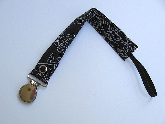 Universal Fabric Pacifier Clip / Gender Neutral Paci Clip / Universal Paci Clip