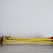 reserved for janet - vintage yellow and red lawn bowls lane dividers