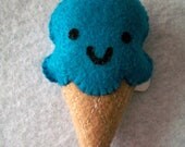 Kawaii Blue Raspberry Ice Cream Cone Hair Clip