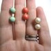 Mint Seafoam Earrings - Small Round Studs with Gold or Silver Setting