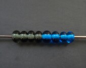 Red white and blue. Handmade Lampwork spacer bead set SRA CPteam FHFTeam