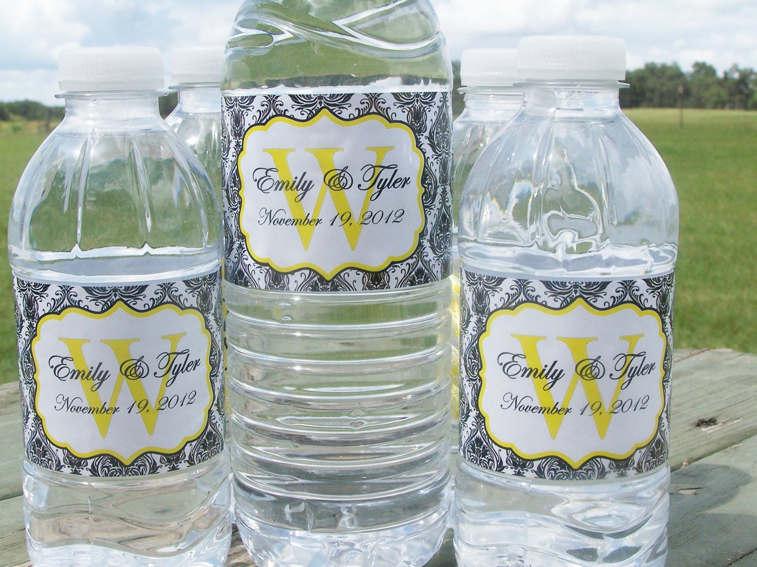Waterproof Water Bottle Labels - 100 Printed with your wedding colors-Waterproof and self stick Il_570xn