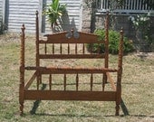 Vintage Custom You Pick The Color 4 Post Full/ Double Wood Bed By Foo Foo La La