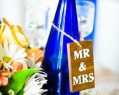Set of 25 hand painted wedding table number wooden tags with twine READY to SHIP free shipping (item 1215)