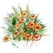 EOF Handpainted Note Card Greeting Card Any occasion Blank Fall Halloween Wildflowers Floral Original Watercolor Art Gardening