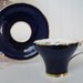 Aynsley Cobalt Blue Bone China Cup and Saucer SALE