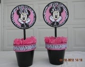 Minnie Mouse Zebra Centerpieces
