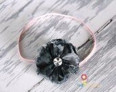 Navy - US Navy Gathered Daisy Hair Clip or Headband