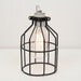 Industrial Cage Table Lamp- Industrial Table Lamp, Antique Edison Bulb, Black Cage Lamp, Rustic Lighting