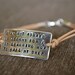 Personalized Quote Bracelet Sterling Silver - Leather Cord