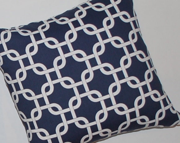 Navy Blue Pillow -- 18x18 - Throw Pillow Covers with Zipper - Modern Throw Pillows - Washable