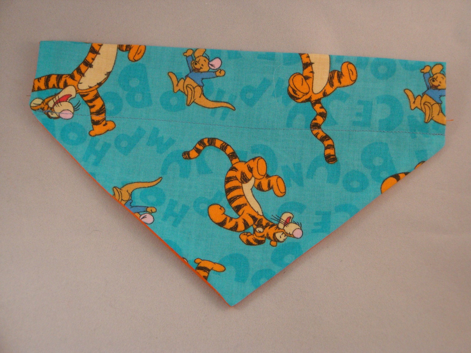 Dog Bandana - Size Medium - Turquoise Tigger design