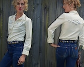 70s Studded Starling Disco Rancher Blouse
