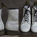 RESERVED for MOLLI // 90's Punk Rock Grunge Revolt White Leather Moc Dos's
