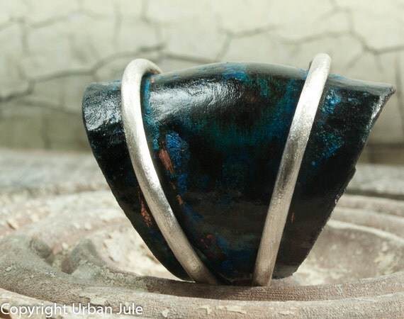 Copper Ring Copper Dome Ring Verdigris Blue Green Patina Ring