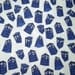Doctor Who Fabric Fat Quarter - Spinning Tardis on White
